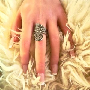 Sterling Silver Artisan Wrap Ring | Size 6 | Boho 925